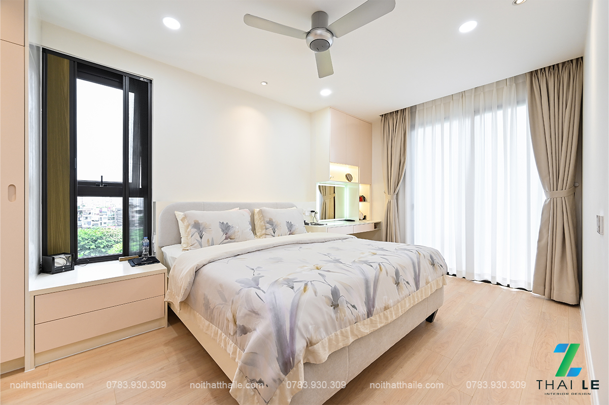 Thi công nội thất phòng ngủ 01 căn hộ Hà Đô Centrosa - Block O1